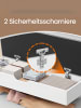 VASAGLE Schuhbank Custos in Mattweiß-Taubengrau - (B)80 x (H)44 x (T)30 cm