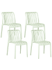 Beliani 4er-Set Esszimmerstuhl ARICCIA in Grün
