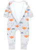 TupTam Babyschlafsäcke mit Beinen und Ärmel in grau/orange