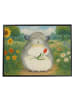 Mr. & Mrs. Panda Schreibunterlage Chinchilla Blume Design ohne S... in Weiß