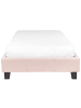 Beliani Kinderbett ROANNE in Rosa/Dunkler Holzfarbton - (W) 100 x (H) 29 x (L) 213 cm