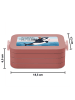 Mr. & Mrs. Panda Bento Box Orca Zylinder Design mit Spruch in Rot Pastell