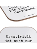 Mr. & Mrs. Panda Glasuntersetzer Spruch Kreativität und Chaos mi... in Weiß