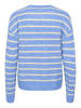 Kaffe Strickpullover KAlida Regular fit in Blue Melange/Beige Stripe