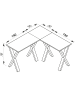 VCM  X Schreibtisch Eckschreibtisch L Form 190x190x50 in Silber / Sonoma-Eiche