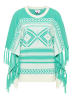IZIA Damen Poncho in Hellgrün