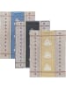 Kracht Jacquard, Halbleinen, Leinen / Halbleinen Geschirrtuch 3er-Pack Espresso in Kaffee