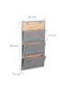 relaxdays Wandorganizer in Grau - (B)34 x (H)58 x (T)15 cm