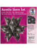 Buntpapierfabrik Ludwig Bähr Faltblätter Aurelio Stern Spiralornament 115g/qm 14,8x14,8cm schwarz
