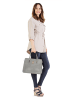 Cluty Handtasche echt Leder in grau