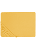 Beliani Bettlaken JANBU in Gelb - (W) 200 x (H) 30 x (L) 200 cm
