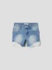 name it Kinderjeansshorts mit Spitzenbesatz in Blau-3