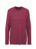 GOLDNER Strickshirt mit Glitzersteinen, Kragen in himbeere / melange
