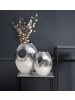 FineBuy Vase in Silber / Aluminium / 29x17x39