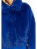 faina Damen Faux Fur Blouson in Königsblau