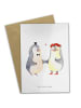 Mr. & Mrs. Panda Babykarte Hochzeit Pinguin ohne Spruch in Weiß