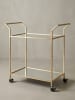 KADIMA DESIGN Design Servierwagen 73x78x37 cm Küchenwagen Glas / Metall,