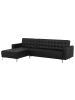 Beliani Ecksofa ABERDEEN in Schwarz/Silber - (W) 267 x (H) 83 x (L) 168 cm