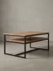 KADIMA DESIGN Vintage Industrial Couchtisch, Akazieholz & Eisen, 2 Ablagen, 15 kg