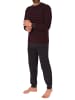 NORMANN langarm Frottee Pyjama Schlafanzug Bündchen - 67710 in rot