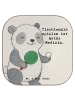 Mr. & Mrs. Panda Untersetzer Glas Panda Tischtennis Design mit S... in Weiß