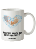Mr. & Mrs. Panda Jumbo Tasse Mäuse Herz mit Spruch in Weiß