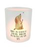 Mr. & Mrs. Panda Windlicht Glas Hund Liebe mit Spruch in Transparent