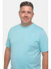 Men Plus Kurzarm T-Shirt in helles türkis