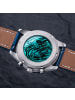 Holzkern Herrenuhr Titan Neverrest Marmor/Blau