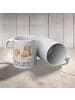 Mr. & Mrs. Panda Becher Oma Backen mit Spruch in Grau Pastell