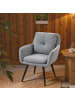HOMCOM Loungesessel-72L x 65B x 86H cm-Hellgrau