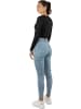 Janice 2 x Damen crop Langarmshirt hochgeschlossen Noia in Schwarz