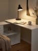 KADIMA DESIGN Design Eckschreibtisch mit Regal 120 x 75,5 x 106,5 cm, Moderner in Weiß
