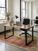 KADIMA DESIGN Schreibtisch Eiche-Dekor / Schwarz 120x60x76 cm Design Computertisch