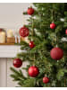 Beliani 1er-Set Weihnachtsbaumkugeln VANERN in Rot/Gold