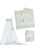 roba Babywiege Woodland Buddies + Rollen, textiler Ausstattung + Matratze