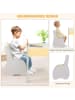 COSTWAY Kindertisch mit 2 Stühlen in Beige