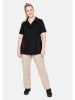 sheego Poloshirt in schwarz