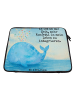 Mr. & Mrs. Panda Laptop Tasche Wal Konfetti Design mit Spruch in Weiß