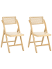 Beliani 2er-Set Esszimmerstuhl MODANE in Braun/Beige
