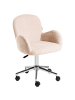 Beliani Bürostuhl PRIDDY in Beige/Silber - (W) 60 x (H) 79 x (L) 60 cm