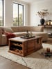 KADIMA DESIGN Couchtisch 100x60x40 cm Massivholz Truhentisch mit