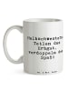 Mr. & Mrs. Panda Trinkbecher Spruch Halbschwester Freude mit Spruch in Weiß