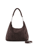 FREDs BRUDER Calm Weave Schultertasche Leder 38 cm in dark chocolate