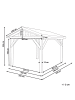 Beliani Pavillon SECCHIA in Braun/Grau - (W) 296 x (H) 256 x (L) 350 cm