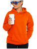 DAILY COTTON Kapuzenpullover - Unifarben im Oversize Schnitt - Kapuzenpullover Loose-Fit Basic Oversize Hoodie Einfarbig Sweatshirt in Orange