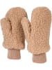 styleBREAKER Teddyfleece Fausthandschuhe in Hellbraun