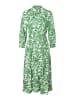 More & More fließendes 3/4 Arm-Maxikleid, Blätterprint in jungle print