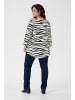 KAFFE curve Kurzarm-Bluse KCjanni Regular fit in Chalk/Black Animal