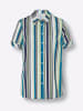 Sieh an! Bluse in marine-pistazie-gestreift
